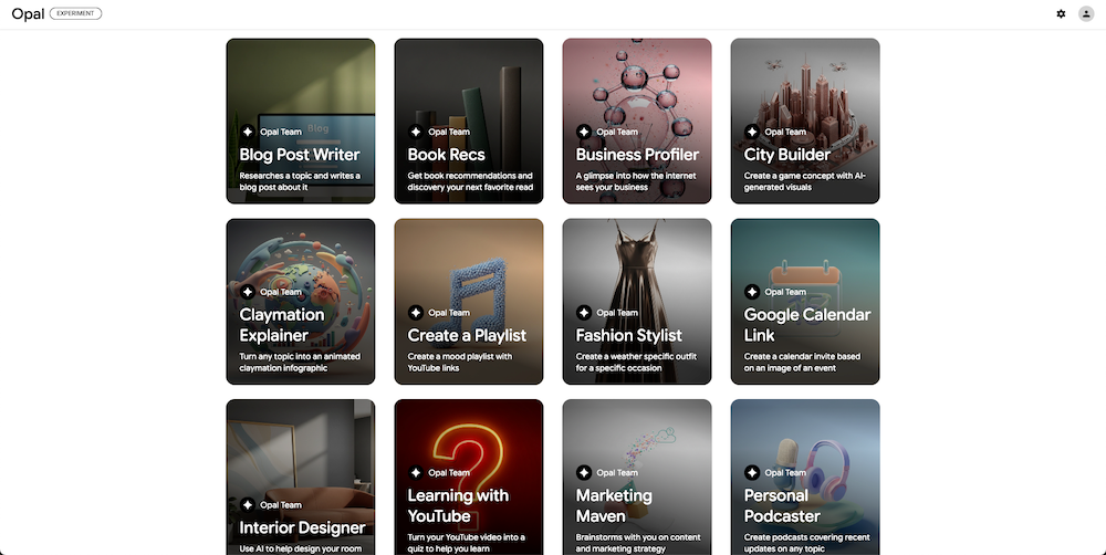 Google Opal Template